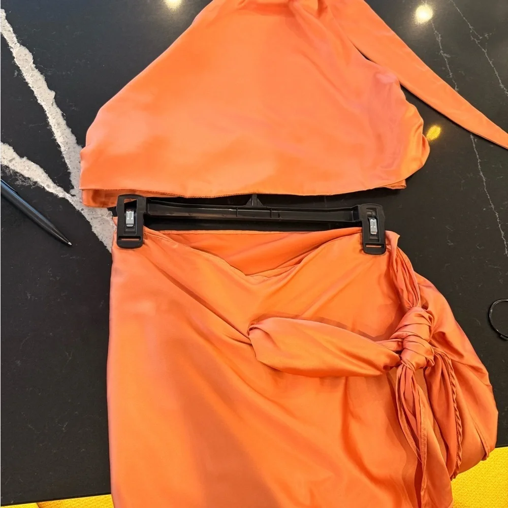 Baobab Collection Marea 2pc Set Asymmetrical Set in Orange “Luz” NWT - Picture 6 of 16